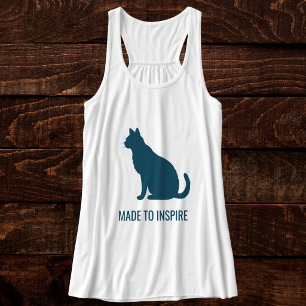 Personalisiertes Weißes Azure Katzenmutter Familie Tank Top