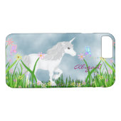 Personalisiertes Weißes Einhorn, Schmetterling und Case-Mate iPhone Hülle (Rückseite (Horizontal))