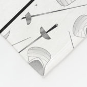 Personalisiertes weißes fechtendes Namensmuster Fleecedecke (Ecke)