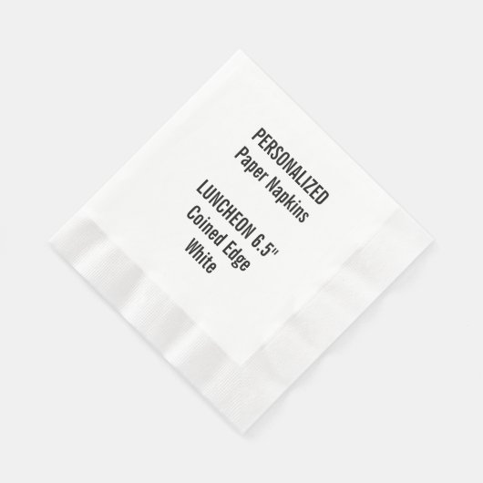 Personalisiertes weißes LUNCHEON Paper Napkin Serviette (Ecke)