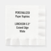 Personalisiertes weißes LUNCHEON Paper Napkin Serviette (Vorderseite)