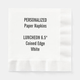 Personalisiertes weißes LUNCHEON Paper Napkin Serviette