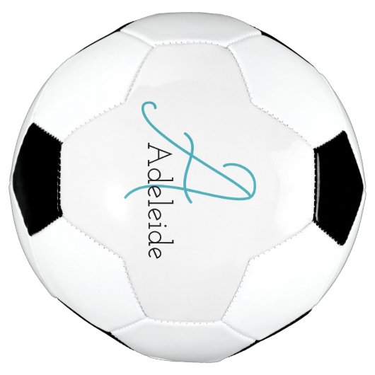 Personalisiertes weißes Monogramm Fußball (Gedreht)
