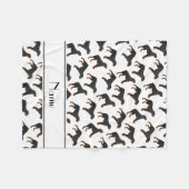 Personalisiertes weißes rottweiler fleecedecke (Vorderseite (Horizontal))