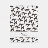 Personalisiertes weißes rottweiler fleecedecke (Vorderseite)