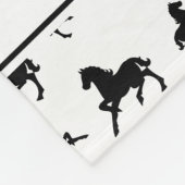 Personalisiertes weißes schwarzes fleecedecke (Ecke)