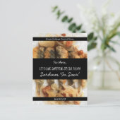 Personalisiertes, weißes Script Schwarz Modernes R Postkarte (Stehend Vorderseite)