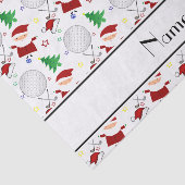 Personalisiertes weißes Weihnachtsnamensgolf Seidenpapier (Ausschnitt)