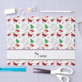 Personalisiertes weißes Weihnachtsnamensgolf Seidenpapier (Handwerk)