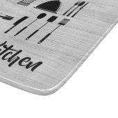 Personalisiertes Weißholz-Text-Glasspanplatine Schneidebrett (Ecke)