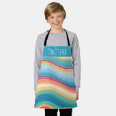 Personalisiertes Wellenmuster Schürze (Getragen)