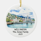 Personalisiertes Wellington-Ornament, Neuseeland Keramik Ornament (Vorne)
