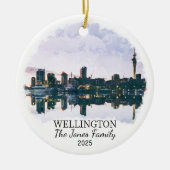 Personalisiertes Wellington-Ornament, neuseeländis Keramik Ornament (Vorne)