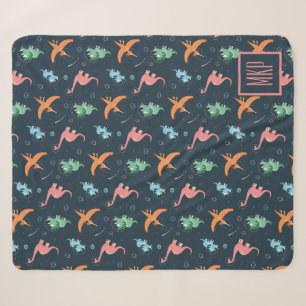Personalisiertes Weltraum-Dinosaurier-Muster Moder Sherpadecke