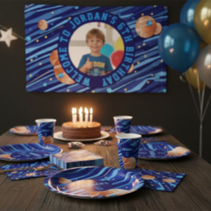 Personalisiertes Weltraum-Galaxie-Foto Banner