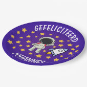 Personalisiertes Weltraum-Kinderbrett - Pappteller (Schrägansicht)