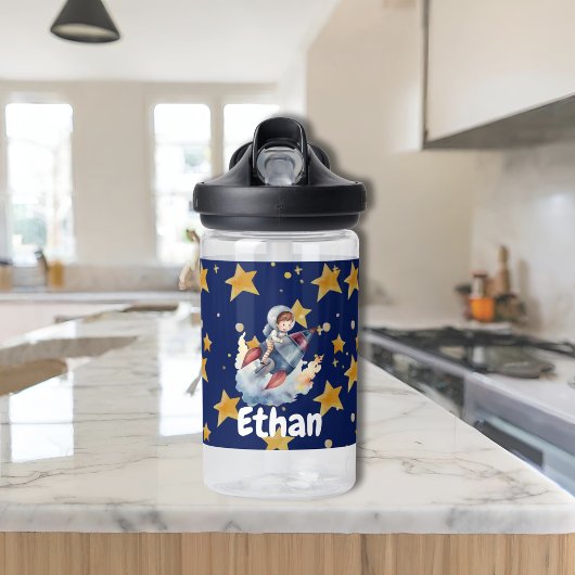 Personalisiertes Weltraumabenteuer Wasserflasche f Trinkflasche