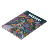 Personalisiertes Weltraumnamensposter für Kinder  Notizblock (Linke Seite)