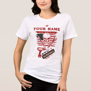 Personalisiertes Wenn Name es nicht reparieren kan Tri-Blend Shirt