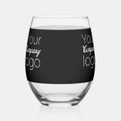 Personalisiertes Werbelogo für Unternehmen hier Weinglas Ohne Stiel (Vorderseite)