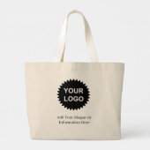 Personalisiertes Werbelogo für Unternehmen Jumbo Stoffbeutel (Rückseite)