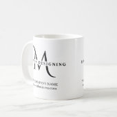 Personalisiertes Werbelogo für Unternehmen Kaffeetasse (Vorderseite Links)