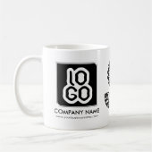 Personalisiertes Werbelogo für Unternehmen Kaffeetasse (Links)
