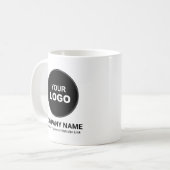 Personalisiertes Werbelogo für Unternehmen Kaffeetasse (Vorderseite Links)