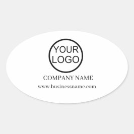 Personalisiertes Werbelogo für Unternehmen Ovaler Aufkleber
