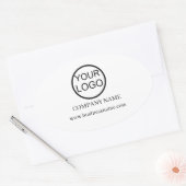 Personalisiertes Werbelogo für Unternehmen Ovaler Aufkleber (Umschlag)