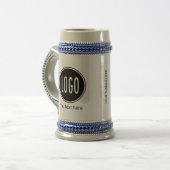 Personalisiertes Werbelogo für Unternehmen, qr-Cod Bierglas (Vorderseite Links)