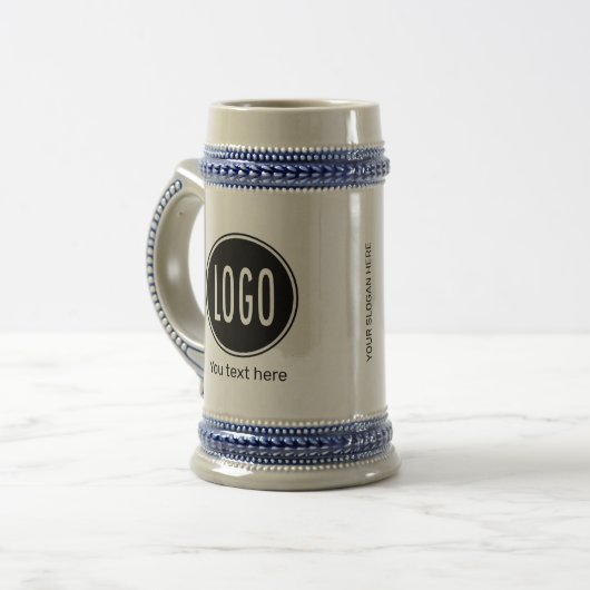 Personalisiertes Werbelogo für Unternehmen, qr-Cod Bierglas (Vorderseite Links)