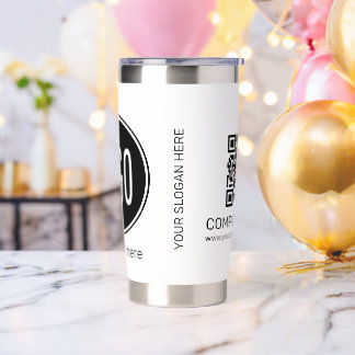 Personalisiertes Werbelogo für Unternehmen, QR-Cod Thermobecher