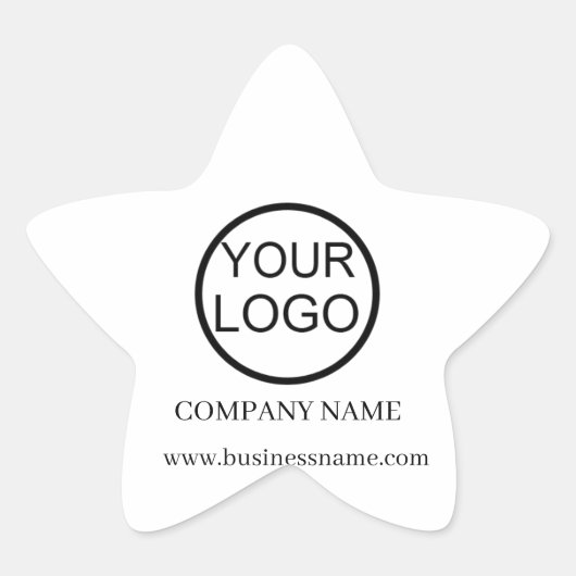 Personalisiertes Werbelogo für Unternehmen Stern-Aufkleber (Vorderseite)