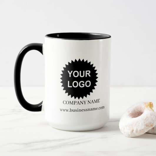 Personalisiertes Werbelogo für Unternehmen Tasse (Mit Donut)