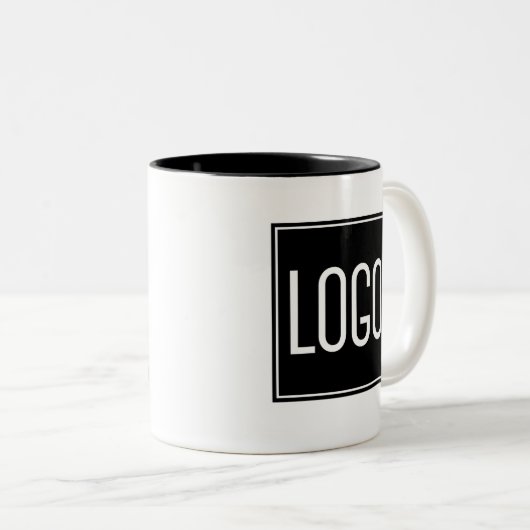 Personalisiertes Werbelogo für Unternehmen Zweifarbige Tasse (VorderseiteRechts)