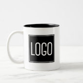 Personalisiertes Werbelogo für Unternehmen Zweifarbige Tasse (Links)