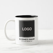 Personalisiertes Werbelogo für Unternehmen Zweifarbige Tasse (Links)