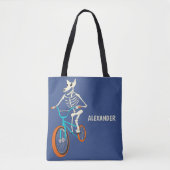 Personalisiertes Werwolf-Skelett auf einem BMX-Fah Tasche (Vorderseite)