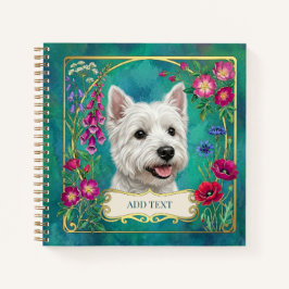 Personalisiertes West Highland Dog Teal Notizbuch