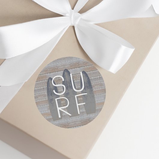 Personalisiertes Wetterschutzsurfboard Runder Aufkleber