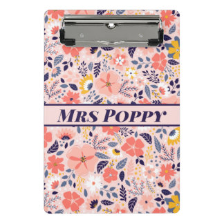 Personalisiertes Whimsical-Blumen-Clipboard für Le Mini Klemmbrett