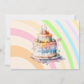 Personalisiertes Whimsical Girl's Birthday lädt ei Einladung (Rückseite)