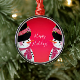 Personalisiertes Whimsical Snowman Tree Ornament