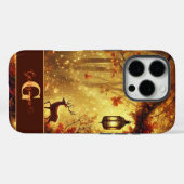 Personalisiertes Whimsisches Goldenes Waldland Case-Mate iPhone Hülle (Rückseite (Horizontal))