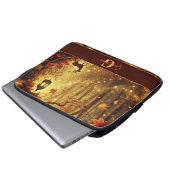 Personalisiertes Whimsisches Goldenes Waldland Laptopschutzhülle (Vorne Knopf)