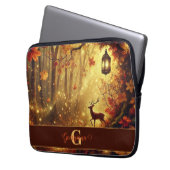 Personalisiertes Whimsisches Goldenes Waldland Laptopschutzhülle (Vorderseite Links)