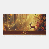 Personalisiertes Whimsisches Goldenes Waldland Schreibtischunterlage (Vorderseite)