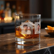 Personalisiertes Whiskey-Glas mit Foto für Papa  I