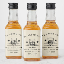 Personalisiertes Whiskey-Wochenende-Junggesellenab Alkoholflaschenetikett